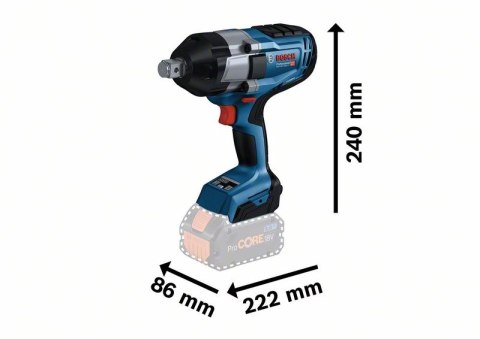 KLUCZ UDAROWY AKUMULATOROWY 3/4'' GDS 18V-1050H 2*8.0AH KLUCZ UDAROWY AKUMULATOROWY 3/4'' GDS 18V-1050H 2*8.0AH