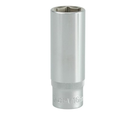 NASADKA DŁUGA 6-KĄTNA CHROMOWANA 3/8'' 16MM