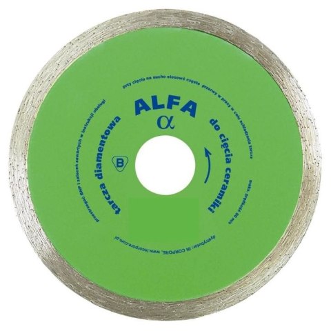 TARCZA DIAMENTOWA GŁADKA DO GLAZURY ALFA 300MM TARCZA DIAMENTOWA GŁADKA DO GLAZURY ALFA 300MM