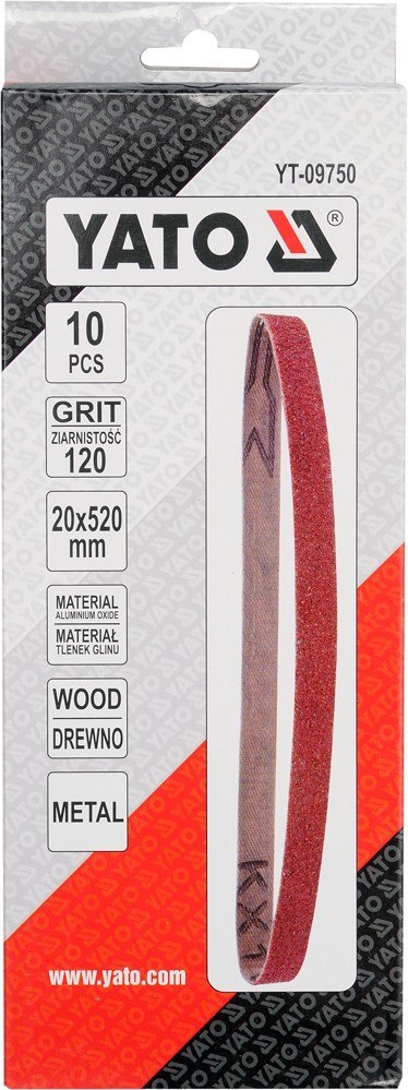 TAŚMA ŚCIERNA BEZKOŃCOWA 10SZT P120 20*520MM TAŚMA ŚCIERNA BEZKOŃCOWA 10SZT P120 20*520MM